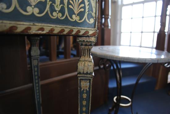 A pair of Neo-Classical style breakfront side tables, W.4ft 7in.